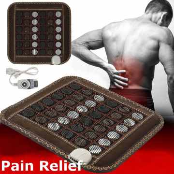Natural Jade Massage Heating Mat Infrared Tourmaline Stone Seat Pad Pain Relief Relax Therapy Mat back shoulder Leg Muscle Body