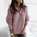Woman Zipper Sweater Women Knitted Ribbed Pullover Sweater Long Sleeve Soft Warm Pull Femme 2020 Autumn Winter