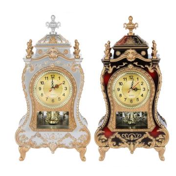 Desk Alarm Clock Vintage Clock Classical Royalty Sitting Room TV Cabinet Desk Imperial Furnishing Sit Pendulum Clock 2019