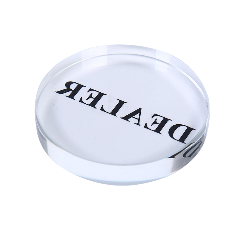 1PC 58mm diameter Acrylic Button Pressing Poker Cards Guard poker dealer button poker chips