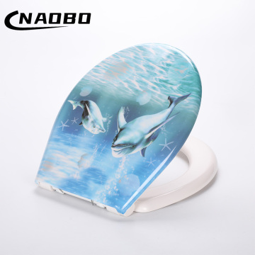 AU143 Dolphin Pattern Toilet Seat