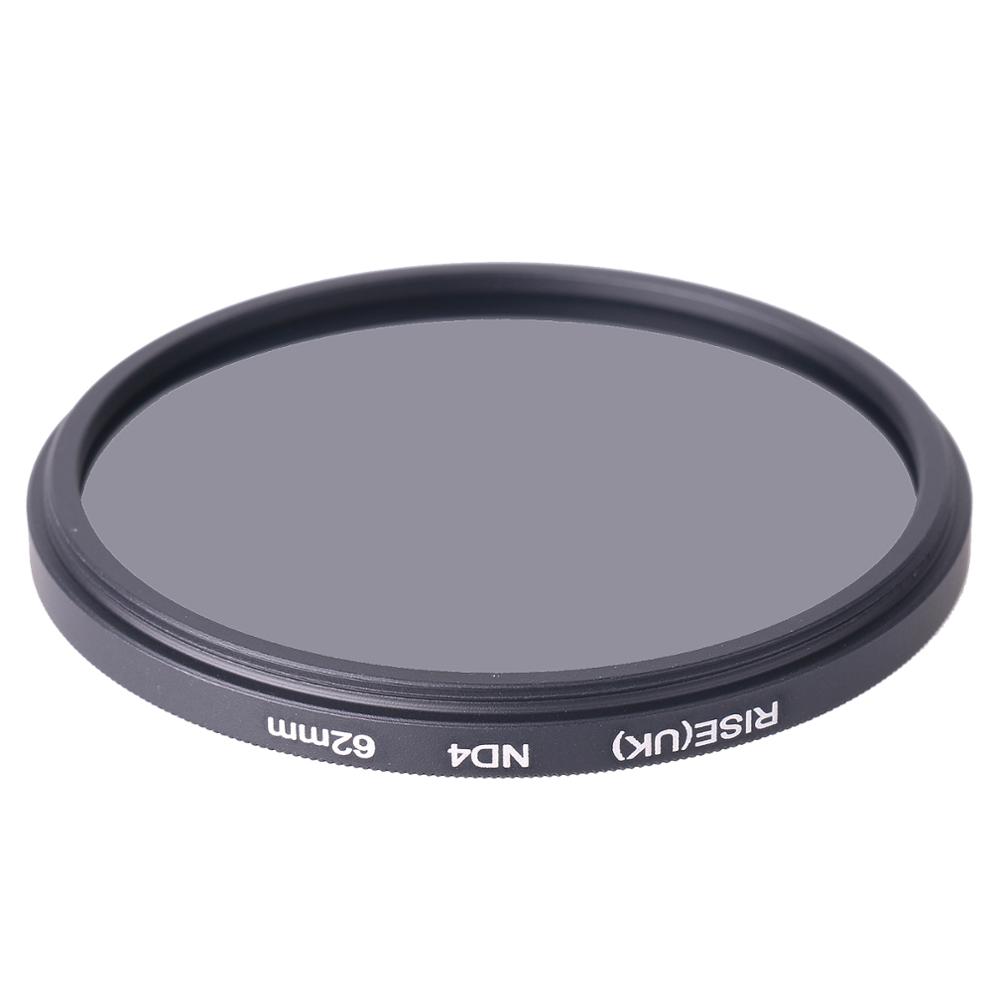 RISE(UK) 62mm Neutral Density ND4 Filter for any 62mm Lens of DSR DLSR Camera
