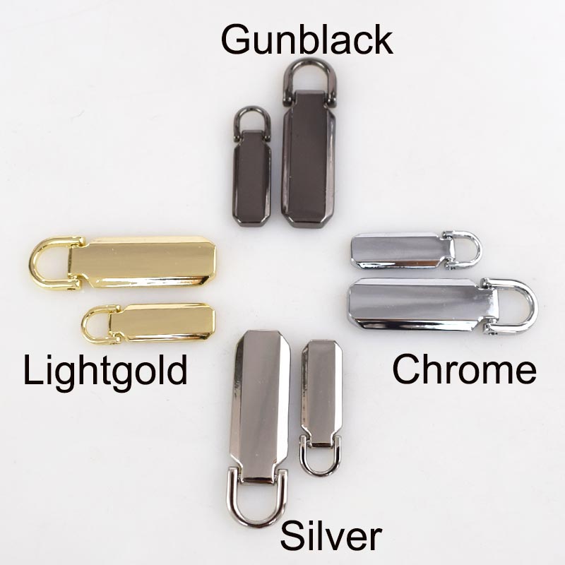 10Pcs Meetee Detachable 3# 5# Metal Zipper Pullers for Zip Sliders Head Zippers Repair Kits Zips Pull Tab DIY Accessories KY907