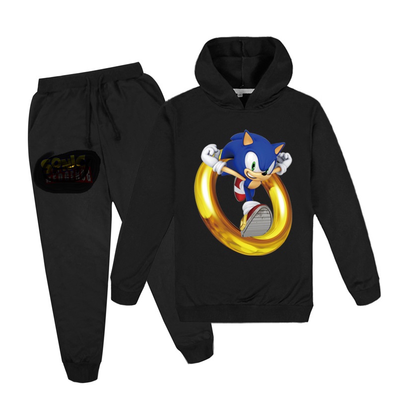 2020 Fall Autumn Boys Clothing Sets Kids Sonic The Hedgehog Hoodies Pants 2Pcs Suits Toddler Girls Outfits Sport Suits