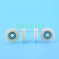 SWMAKER 6*27*7mm U type groove pulley wheel concave round Nylon bag plastic injection plastic pulley bearing doors and Windows