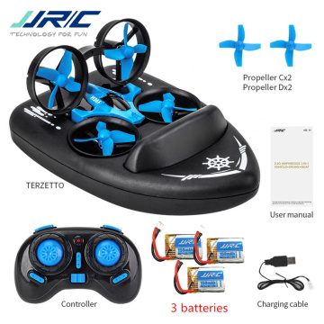 Upgraded H36 JJRC H36F Terzetto 1/20 2.4G 3 In 1 RC Vehicle Flying Drone Land Driving Boat Mini Drone Model Toys RTR VS E016F