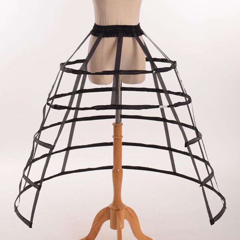 Hollow Ruffled Bird Cage Fishbone Skirt Support Girls Cosplay Petticoat