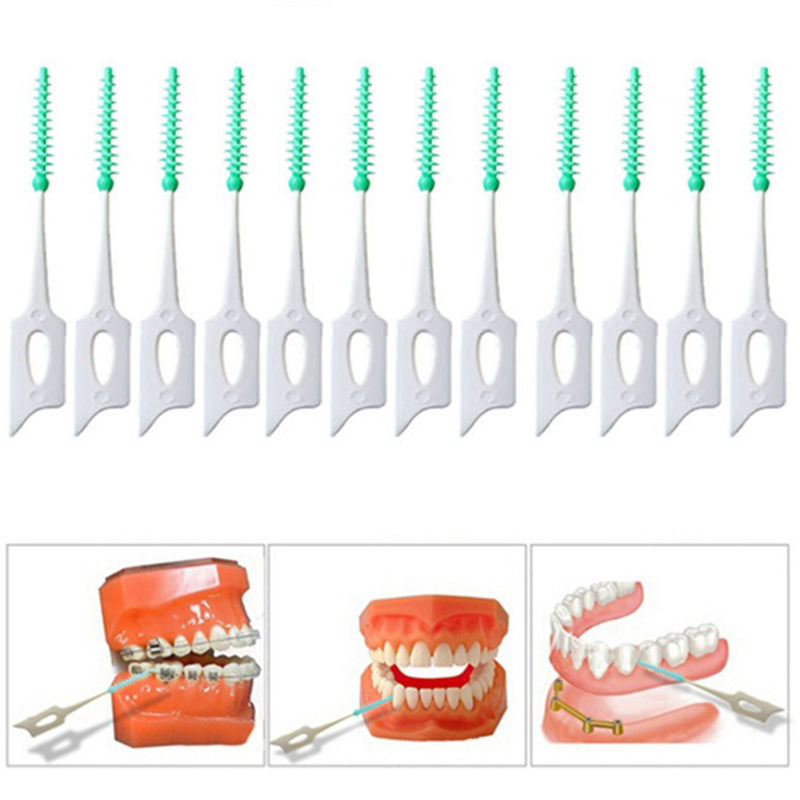 20PCS GUM Soft Picks Interdental Brushes With Portable Packaging Teeth Clean Toothpick Flosser Tool K2Ps