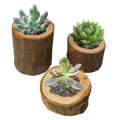 2020 New Wooden Crafts Candlestick Small Flower Pot Hollow Wooden Stake Design Planter For Succulents Home Decoration Plant Pot