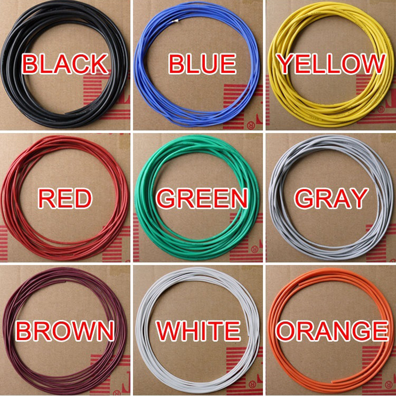 30AWG 28WAG 26AWG Silicone Gel Rubber Wire Flexible Cable High Temperature Insulated Copper Ultra Soft Electron DIY Line Color