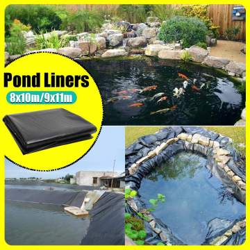 4 Sizes Thicken HDPE Waterproof Liner film Fish Pond Liner Garden Pool HDPE Heavy Duty Guaranty Landscaping Pool Pond Liners