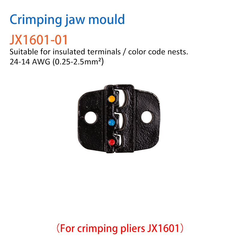 Paron 2546 JX-1601-01/06/08/10 AWG Solar Connector Terminals Die Wire Crimper Jaw Ferrule Mold Crimping Pliers Accessory