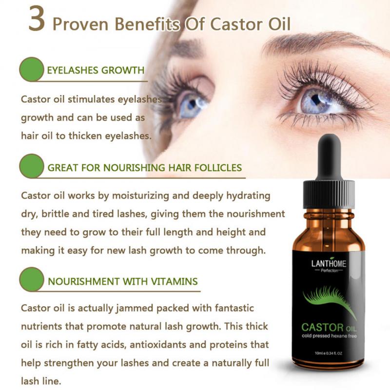 Organic Castor Oil Eyelash/eyebrow Enhancer Growth Serum 100% Natural 10ml Eyelash /Eyebrow Growth Oil Cosmetics Make Up TSLM 1