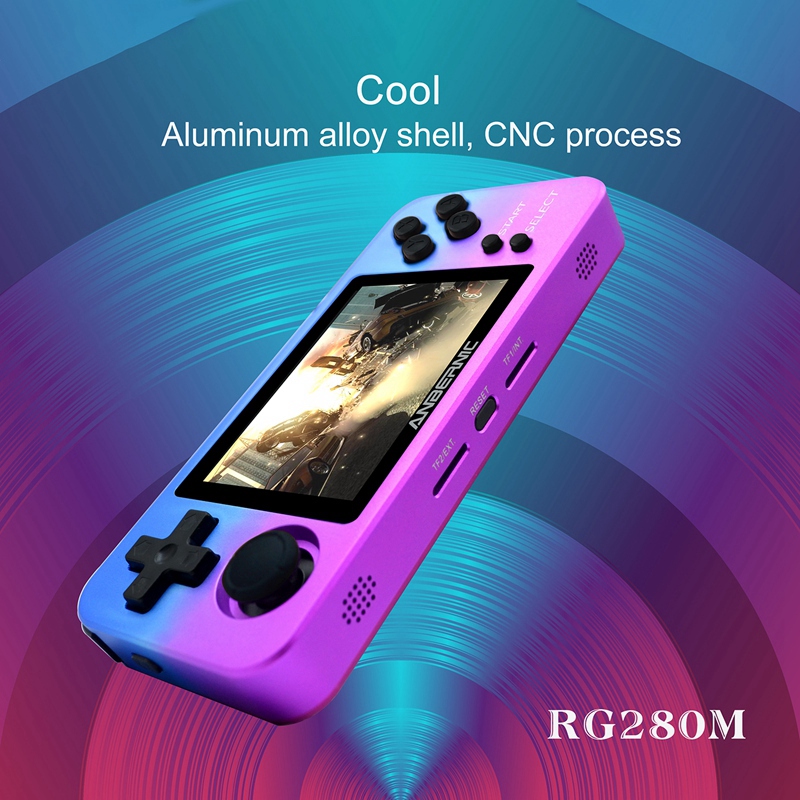 Metal Retro Vintage Game Console Portable 2.8 Inch HD IPS Sn Support Vibrating Games and High Quality Stereo Speaker