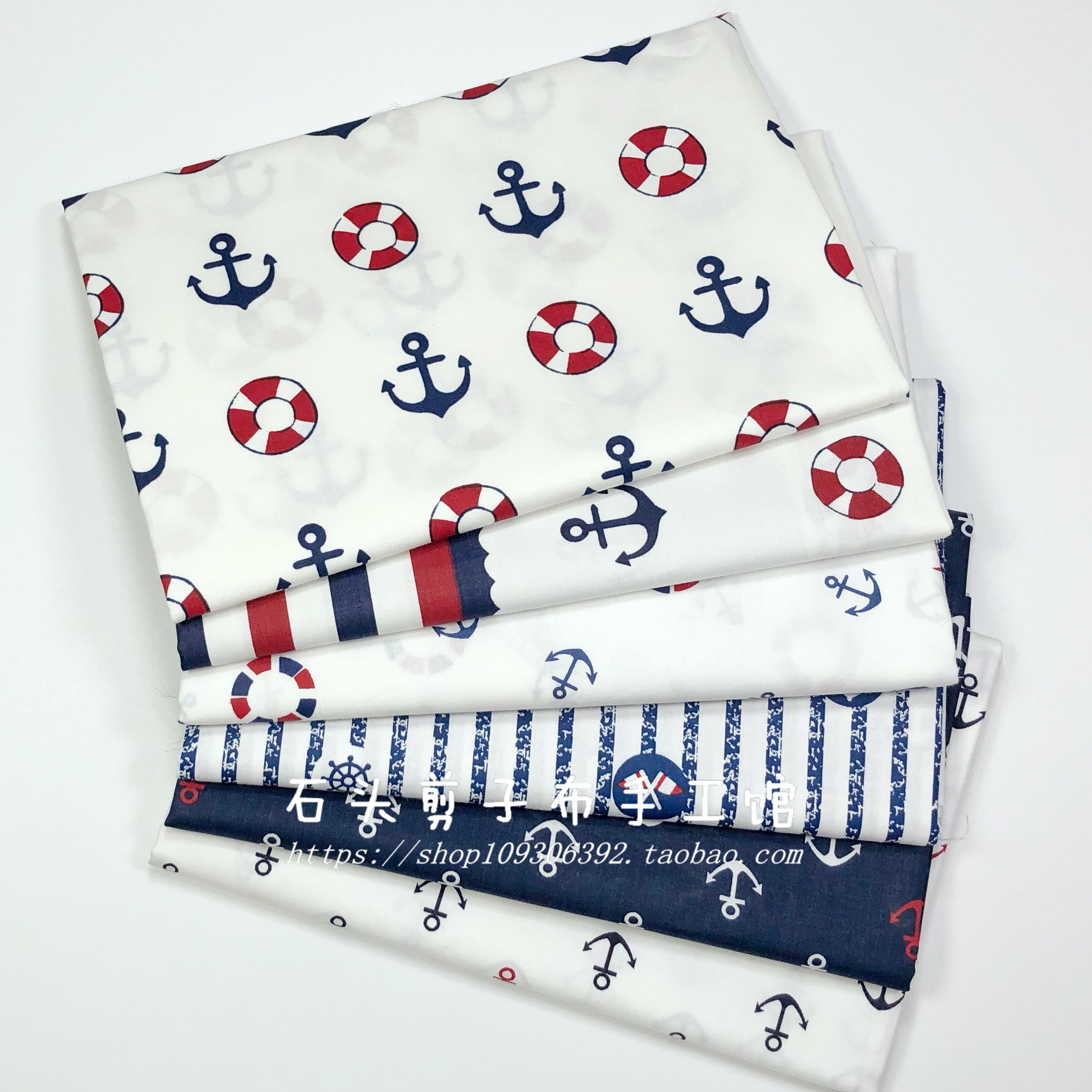 160CM*50CM Navy style series Cotton Fabric Patchwork baby Quilting bedding Sewing Clothing Doll Needlework DIY Material cloth