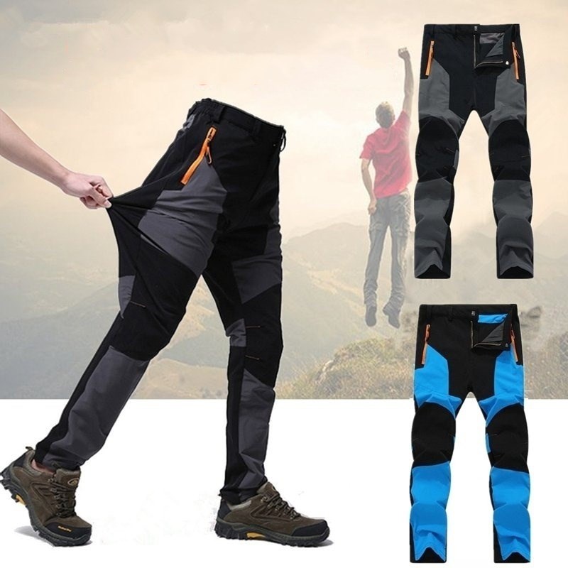 Outdoor Camping Hiking Pants Men Trousers Tactical Mountain Climbing Pants Softshell Trousers Waterproof Trekking Fishing Pants