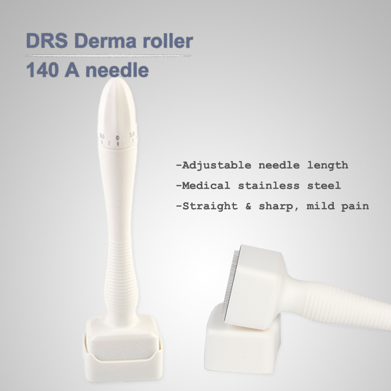 DRS140 A Adjustable Needles Length Micro Needle Stamp Stainless Steel Skin Care Hair Loss Beard Derma Roller System Mezoroller