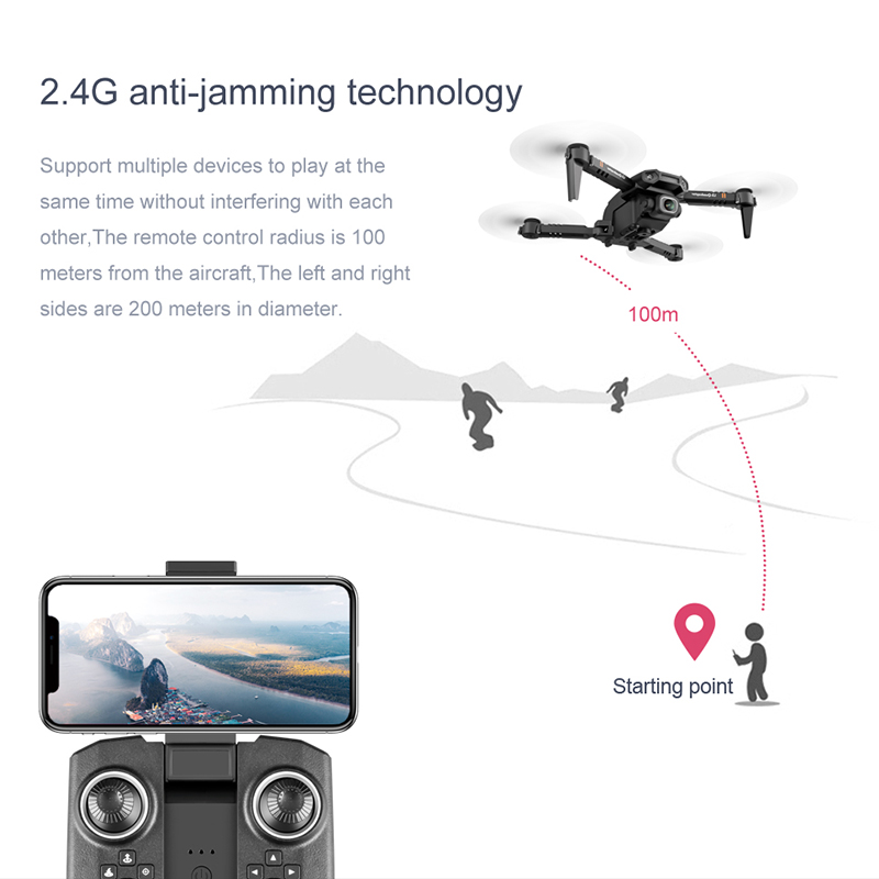 LAUMOX XT6 Mini 4K Drone HD Double Camera WiFi Fpv Air Pressure Altitude Hold Foldable Quadcopter Rc Helicopter Child Toy R16