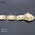 Luxury Bridal Dress Belt with Gold Long Chain Rhinestone Belts Arabic Trendy Bridal Crystal Belts Metal Wedding Belts