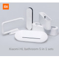 HL bathroom 5 in1 sets for Soap Hook Storage Box and Phone Holder for Bathroom Shower Room Tool
