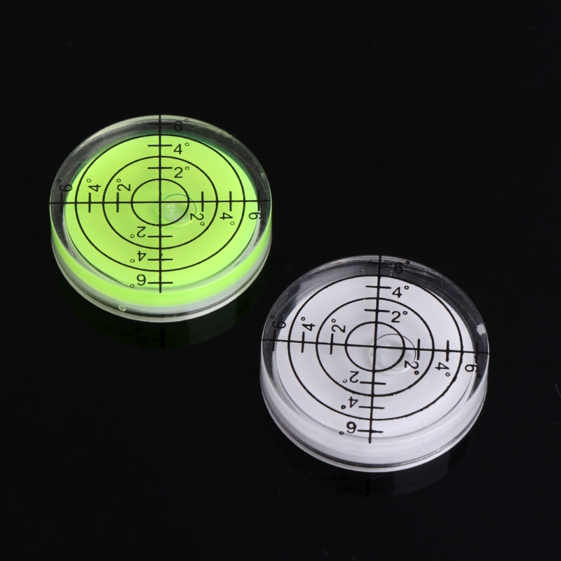 New 32x7mm Bulls-eye Bubble Degree Marked Surface Spirit Level For Camera Circular Measurement Analysis Instruments