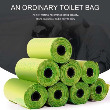 8 Rolls/120Pcs Green Plastic Waste Bag Pick-Up Toilet Bags Feces Bags Thicken Pet Waste Bags Garbage Durable Cleaning Waste Bag