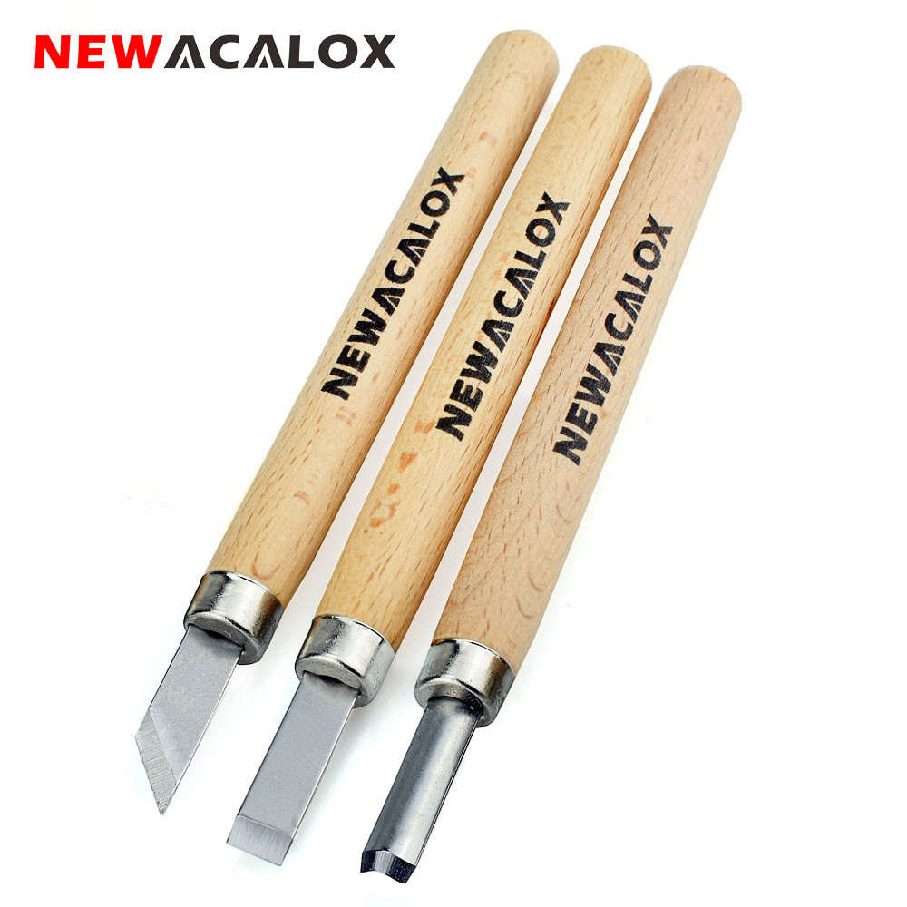 NEWACALOX 3pcs Woodpecker Woodcut Knife Scorper Hand Cutter Wood Carving Tool Woodworking Chisel Graver Burin Arts Crafts DIY