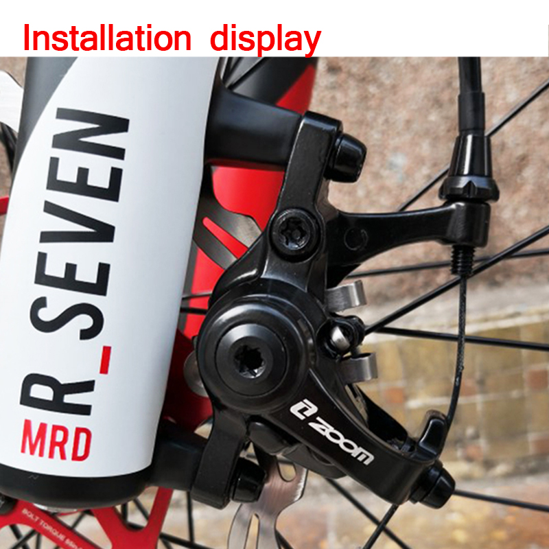 ZOOM Aluminum Alloy Front rear Disc Brake Bicycle Brake Riding Outdoor Mountain Road Bike Brake Mechanical Caliper accessories