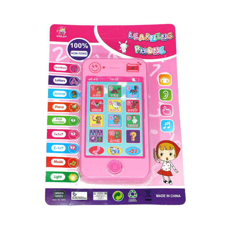 Russian Language Baby Mobile Phone Toys 6 12 18 Months Russian Alphabet Numbers Educational Smartphones for Baby Learning Toys