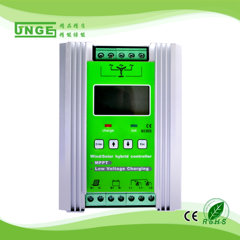 JNGE Power MPPT wind solar hybrid charge controller,wind turbine charger with free dumpload resistor,boost charging,high quality