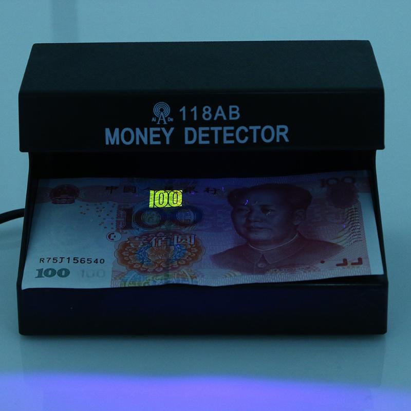 110-220V UV Light Counterfeit Money Detector Checker with ON/OFF Switch EU Plug Protable Cash Tester Switch Protable Cash Test