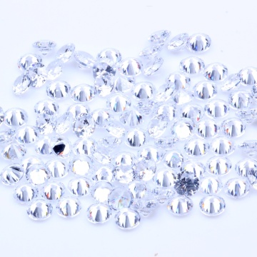 1000pcs AAAAA+ 0.8-4mm CZ Stone Round Cut Beads White Color Cubic Zirconia Synthetic Gems For Jewelry