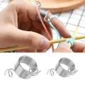 New Yarn Spring Guides Braided Knuckle Assistant Jacquard Needle Thimble DIY Sewing Accessories Stainless Steel knitting Tool