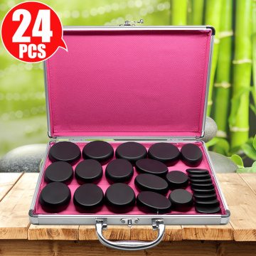 Tontin Hot Stone Massage Set Heater Box Relieve Stress Back Pain Health Care Lava Basalt round massage tool Stones for Health