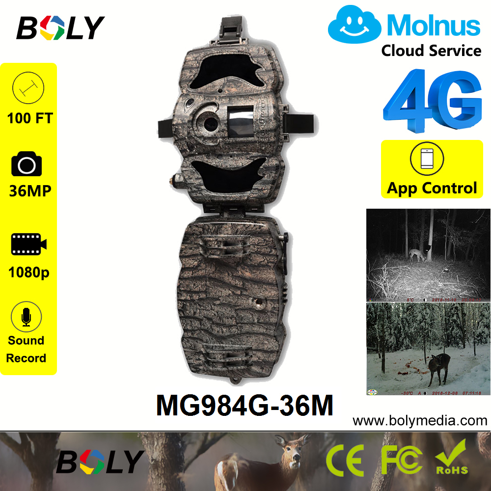 hunting camera 4g no glow IR wireless gsm transfer 36MP 1080P photo trap support 6V DC free cloud service cellular game camera