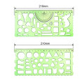 uxcell 10pcs Geometric Drawing Template Measuring Ruler Plastic for Drawing Engineering Art Design and Building Formwork
