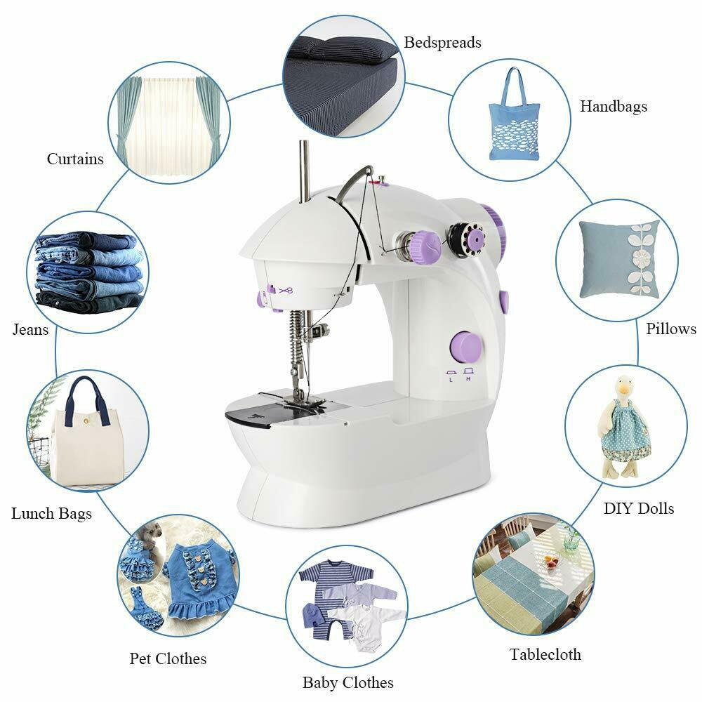 Mini Portable Handheld Sewing Machines Stitch Sew Needlework Cordless Clothes Fabrics Home Hand Electric Sewing Machine