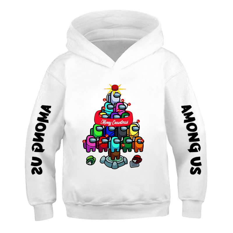 Among Us Hoodie Kids Size Boys&Girls Long Sleeve Hooded Sweatshirts Children's Pullover New video Games Autumn and winter Clothe