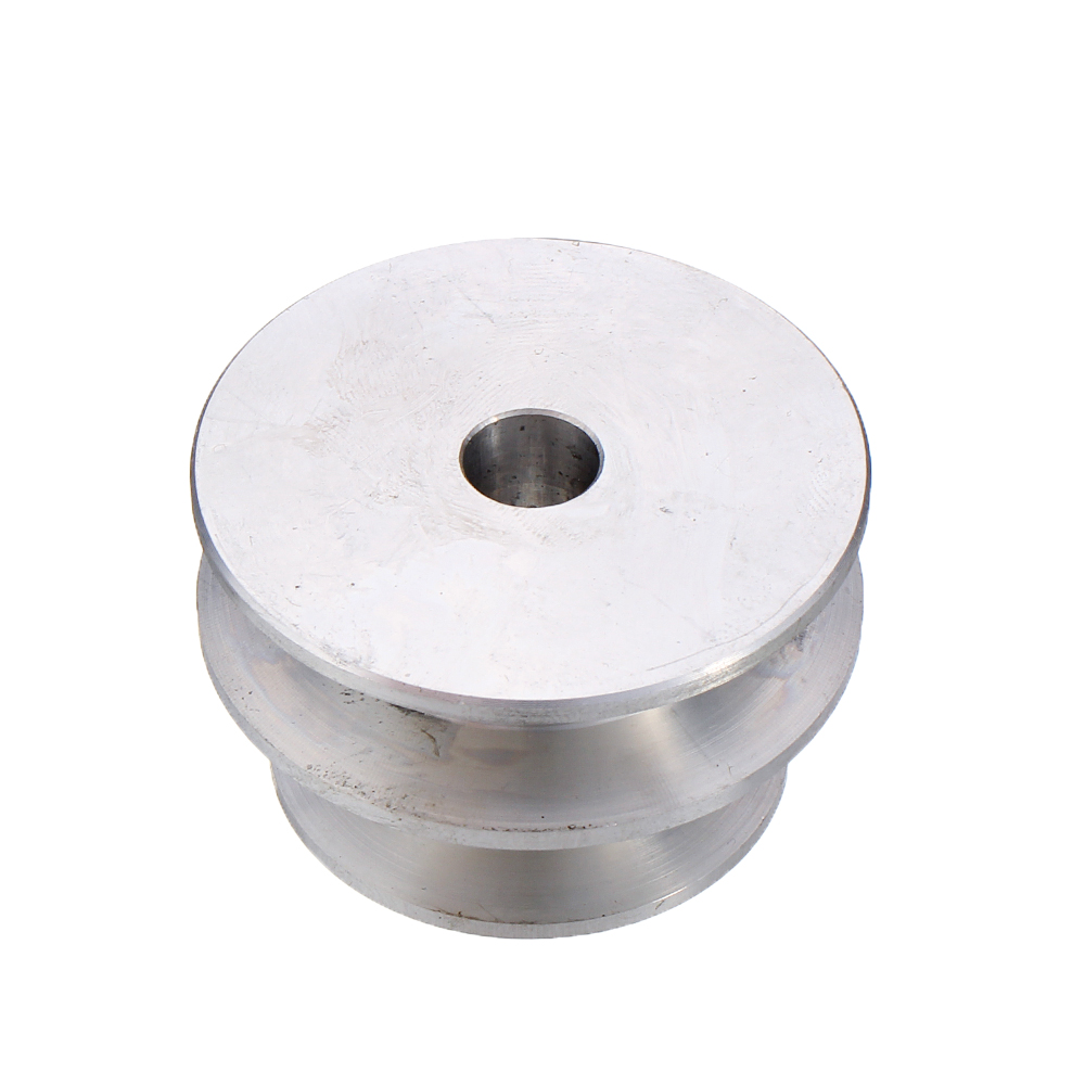 Aluminum Alloy 40&50mm Double Groove Pulley 8-20MM Fixed Bore V-shape Pulley Wheel for 10MM Round Belt