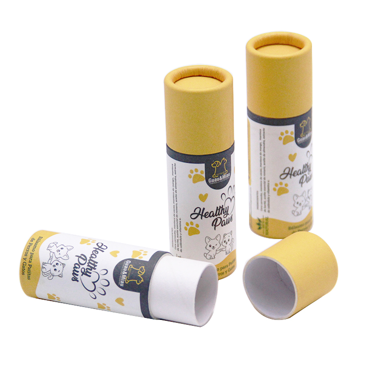 Push up the circular paper packaging tube