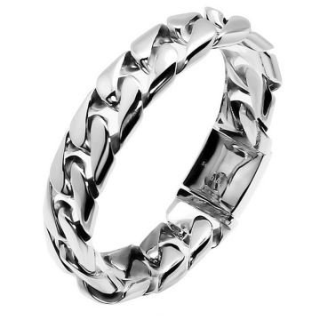 European and American Hot Selling Men's Titanium Steel Bracelet 316L Stainless Steel Rough Ore Bully Jewelry