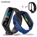 M3 Smart Wristband Bracelet with Extra Strap M3Plus Sport Smart Band Heart Rate Activity Fitness Tracker Pedomete Smart Watch