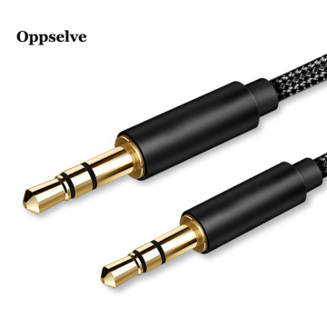 Oppselve Jack to Jack 3.5mm Cord For Earphone PC Car Audio Stereo Extender Nylon Cord Jack 3.5 Aux Wire Cable for Moible Phone