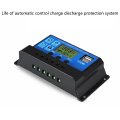 Solar Charger Controller 60A 50A 40A 30A 20A 10A 12V 24V Battery Charger LCD Dual USB Solar Panel Regulator for Max 50V
