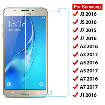 Tempered Glass For Samsung Galaxy J3 J5 J7 J1 2016 9H Screen Protector For Samsung A3 A5 A7 2017 Hard Protective Front Film