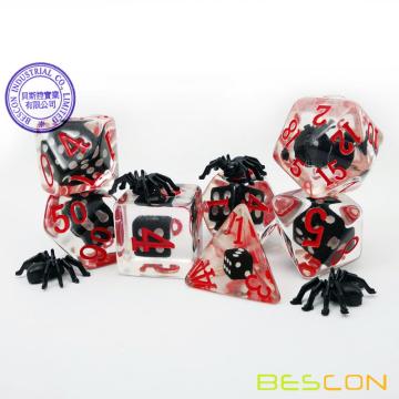 Bescon Novelty Spider Polyhedral RPG Dice Set