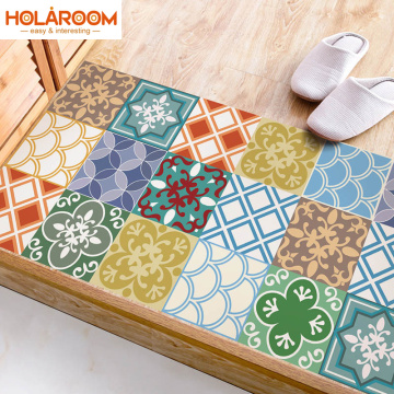 Kitchen Door Mat Waterproof Sticker Geometric Pattern Sticker Home Decorative Stair Mats Living Room PVC Material Mat Sticker