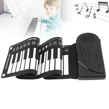 Electronic Organ 49 Keys Electronic Portable Silicon Flexible Hand Roll Up Piano Built-in Speaker Children Keyboard Organ