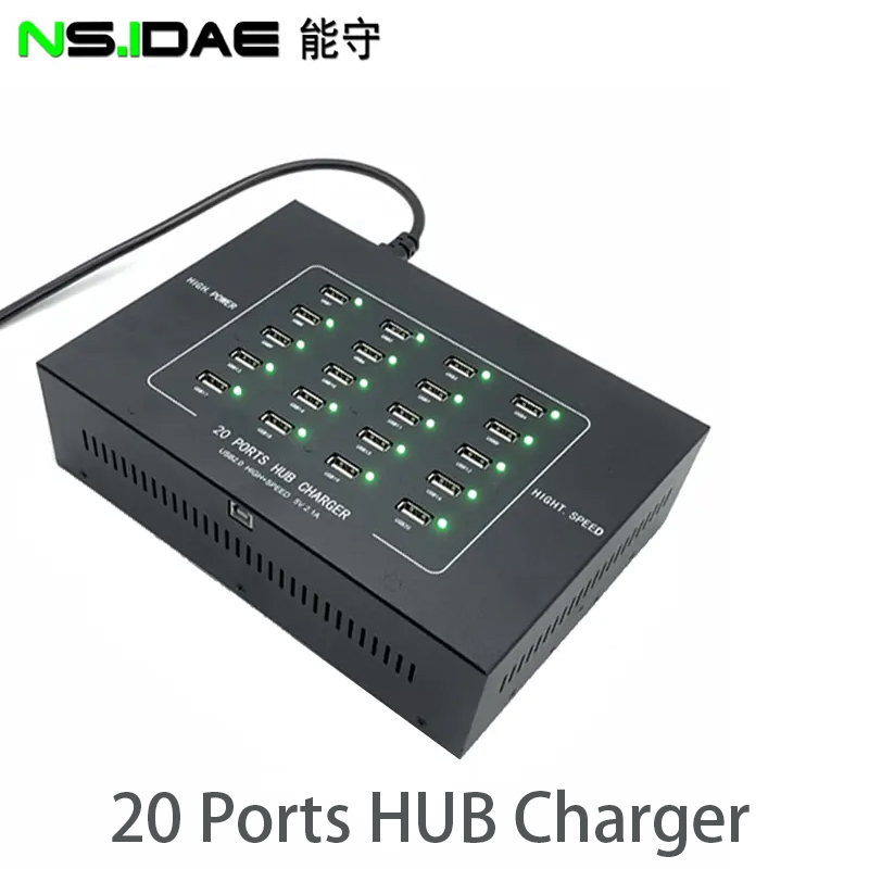 20-port charging hub USB2.0 power connection status