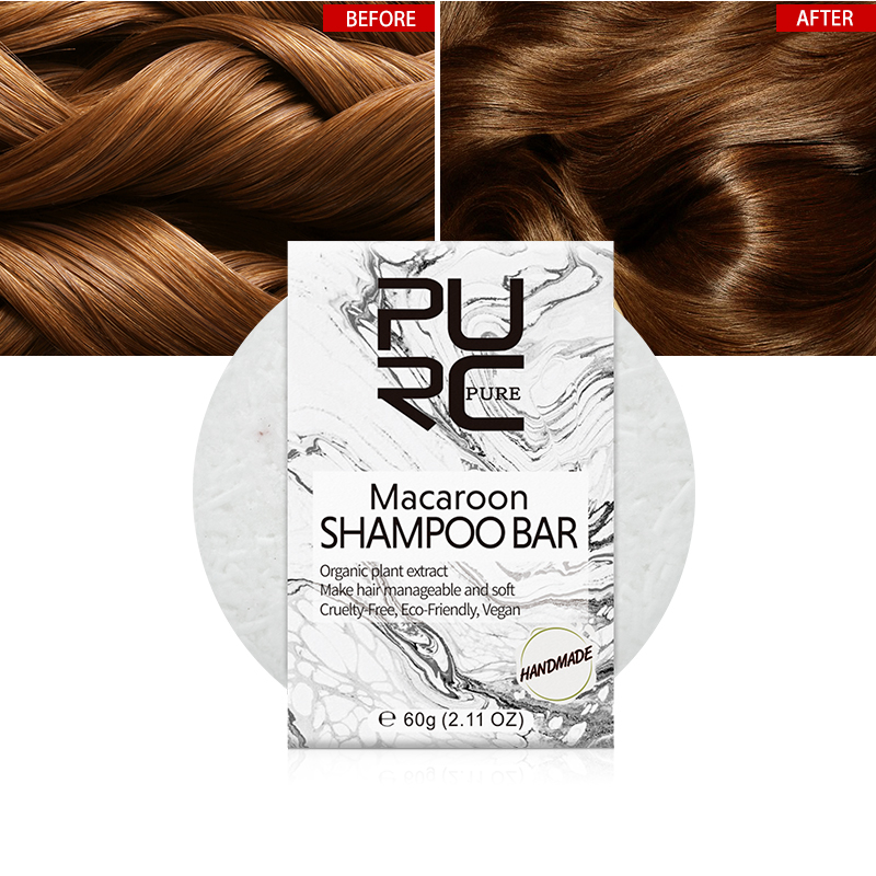 PURC Organic Natural Macaroon Shampoo Bar Handmade Cold Processed Dry Shampoo Soap Solid Shampoo Bar Hair shampoo